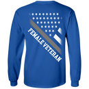 Female Veteran American Flag Shirt CustomCat