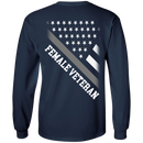 Female Veteran American Flag Shirt CustomCat