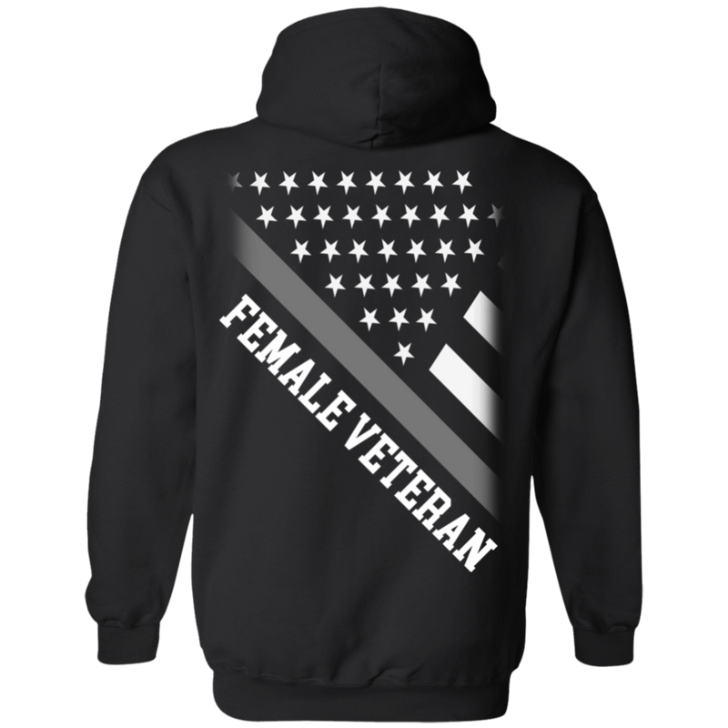 Female Veteran American Flag Shirt CustomCat