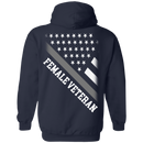 Female Veteran American Flag Shirt CustomCat