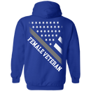 Female Veteran American Flag Shirt CustomCat