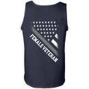 Female Veteran American Flag Shirt CustomCat