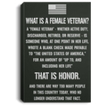 Female Veteran Canvas - What Is A Female Veteran? Discharged Retired Reserve That Is Honor Female Veterans - CANPO75 - CustomCat
