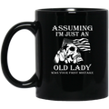 Female Veteran Coffee Mug Assuming I'm Just An Old Lady Was Your First Mistake 11oz - 15oz Black Mug CustomCat