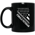 Female Veteran Coffee Mug Female Veteran American Flag 11oz - 15oz Black Mug CustomCat