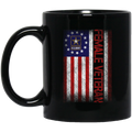 Female Veteran Coffee Mug Female Veteran American Flag 11oz - 15oz Black Mug CustomCat