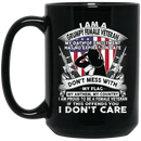 Female Veteran Coffee Mug I Am A Grumpy Female Veteran My Oath Of Enlistment 11oz - 15oz Black Mug CustomCat