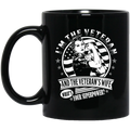 Female Veteran Coffee Mug I'm The Veteran And The Veteran's Wife What's Your Superpower? 11oz - 15oz Black Mug CustomCat