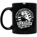 Female Veteran Coffee Mug Never Underestimate A Woman Who Has A DD 214 11oz - 15oz Black Mug CustomCat