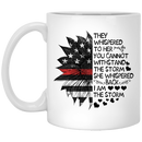Female Veteran Coffee Mug Whispered To Her You Cannot WithStand The Storm I Am The Storm 11oz - 15oz White Mug