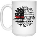 Female Veteran Coffee Mug Whispered To Her You Cannot WithStand The Storm I Am The Storm 11oz - 15oz White Mug