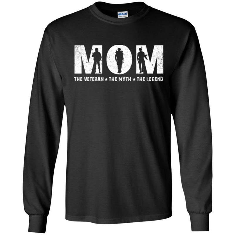 Female Veteran T Shirt Mom The Veteran The Myth The Legend Shirts CustomCat