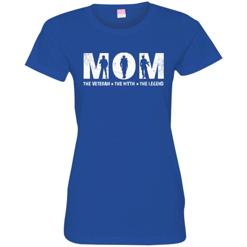 Female Veteran T Shirt Mom The Veteran The Myth The Legend Shirts CustomCat