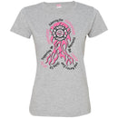 Firefighter Breast Cancer Awareness Pink Ribbon Gift Female Tee Shirt CustomCat