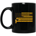 Firefighter Coffee Mug Distressed Firefighter And Nurse American Flag 11oz - 15oz Black Mug CustomCat