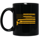 Firefighter Coffee Mug Distressed Firefighter And Nurse American Flag 11oz - 15oz Black Mug CustomCat