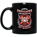 Firefighter Coffee Mug I Was Born To Be A Firefighter To Hold Aid Save Help It's Who I Am My Passion My World 11oz - 15oz Black Mug CustomCat