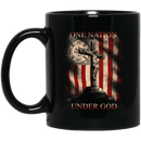 Firefighter Coffee Mug One Nation Under God 11oz - 15oz Black Mug CustomCat