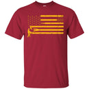 Firefighter T-Shirt Distressed Firefighter And Nurse American Flag USA Tee Shirt CustomCat