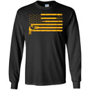 Firefighter T-Shirt Distressed Firefighter And Nurse American Flag USA Tee Shirt CustomCat