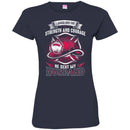 Firefighter T-Shirt I Asked God For Strength And Courage He Sent My Huhsband Fire Gift Tee Shirt CustomCat