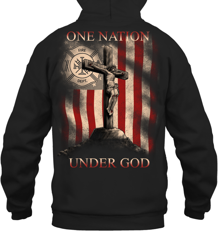 Firefighter T Shirt One Nation Under God Shirts GearLaunch