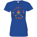 Firefighter T-Shirt Peace Fire Helmet Firefighter Tools Axes Shovels Caution Gift Tee Shirt CustomCat