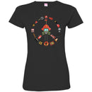 Firefighter T-Shirt Peace Fire Helmet Firefighter Tools Axes Shovels Caution Gift Tee Shirt CustomCat