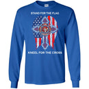 Firefighter T-Shirt Stand For The Flag Kneel For Wings The Cross Courage Honor RescueTee Shirt CustomCat