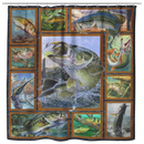 Fishing Shower Curtains Fishes 3D For Bathroom Decor