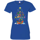 Fishing T-Shirt Funny Fishing Christmas Tree Shirt for Fishermen Gift Tee Shirt CustomCat