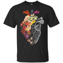 Flower Lovers T-Shirt Funny Flower Heart Shirt Cardiac Parts of Heart Gitf Tee Shirt CustomCat