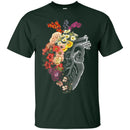 Flower Lovers T-Shirt Funny Flower Heart Shirt Cardiac Parts of Heart Gitf Tee Shirt CustomCat