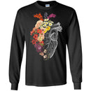 Flower Lovers T-Shirt Funny Flower Heart Shirt Cardiac Parts of Heart Gitf Tee Shirt CustomCat