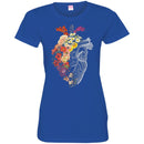 Flower Lovers T-Shirt Funny Flower Heart Shirt Cardiac Parts of Heart Gitf Tee Shirt CustomCat