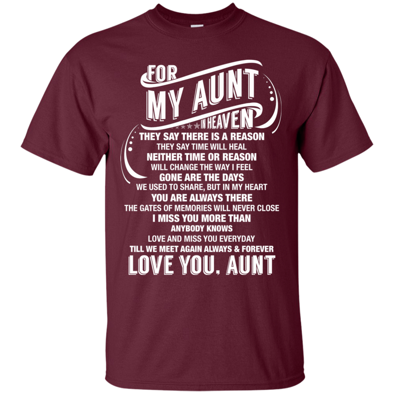 For My Aunt In Heaven Guardian Angel T-shirt CustomCat