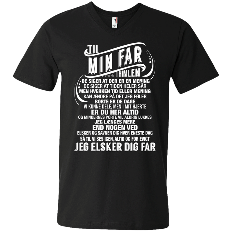 For My Dad In Heaven Danish T-shirt CustomCat