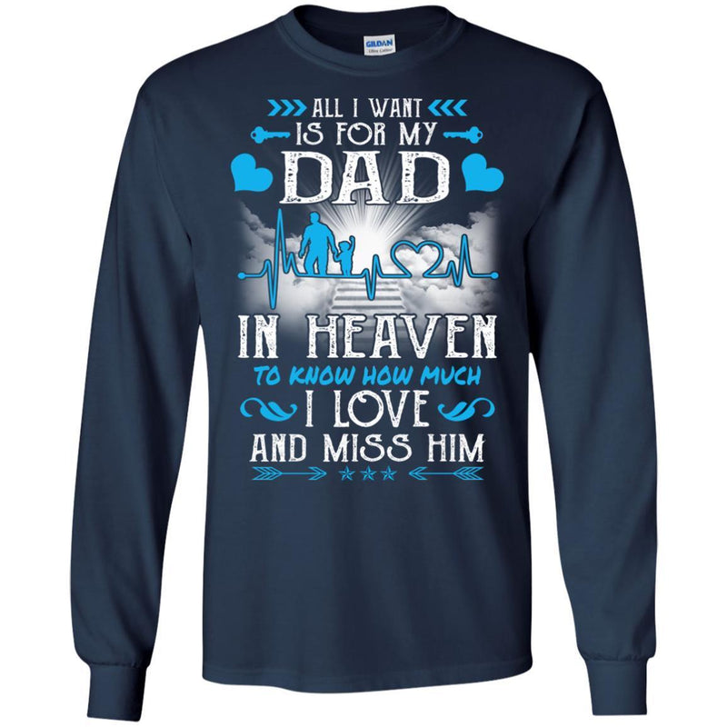 For My Dad In Heaven Tshirts CustomCat