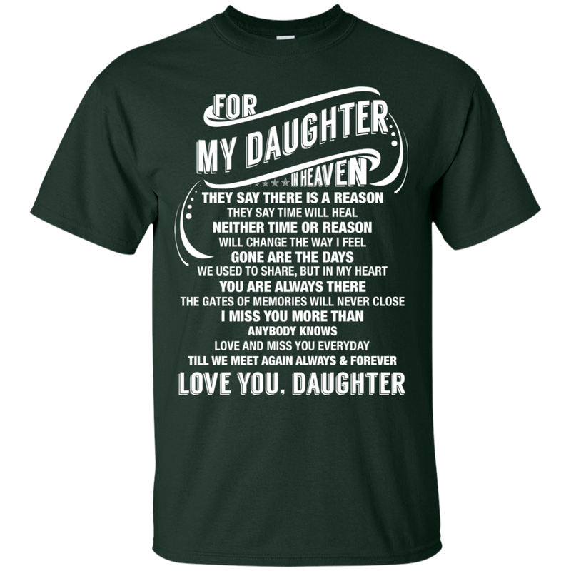 For My Daughter In Heaven T-shirt CustomCat