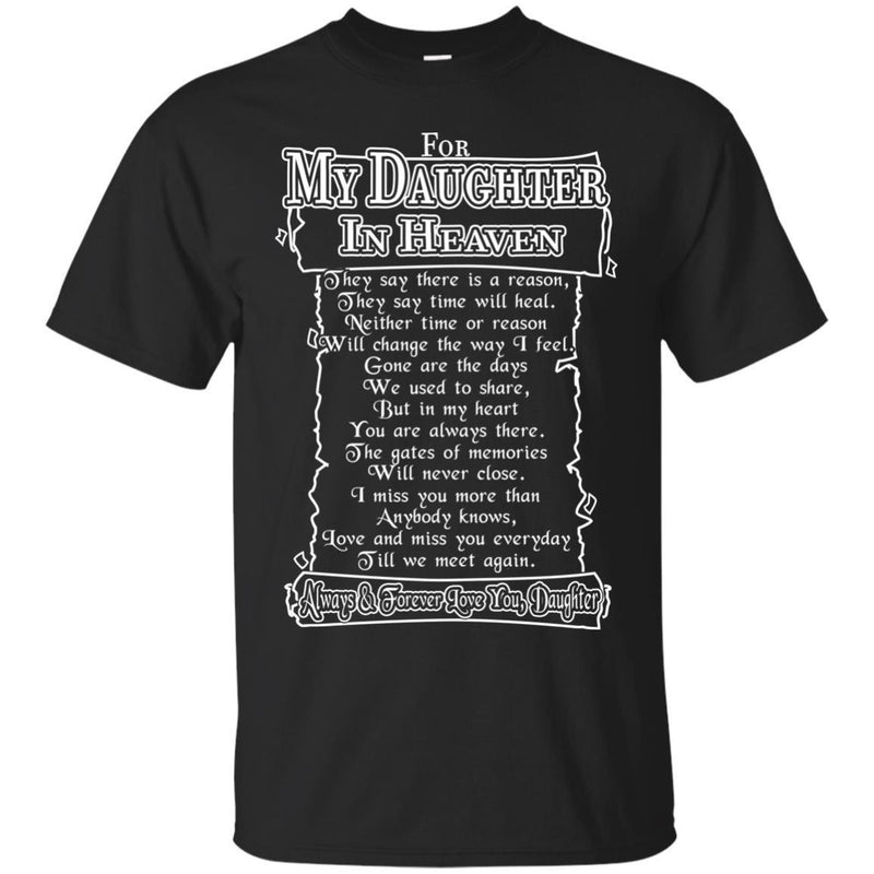 For My Daughter In Heaven T-shirts CustomCat