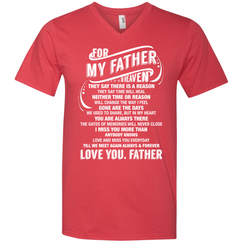 For My Father In Heaven Father's Day T-shirt CustomCat