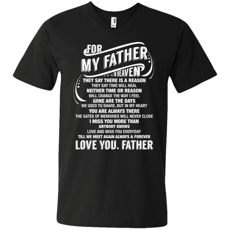 For My Father In Heaven Father's Day T-shirt CustomCat