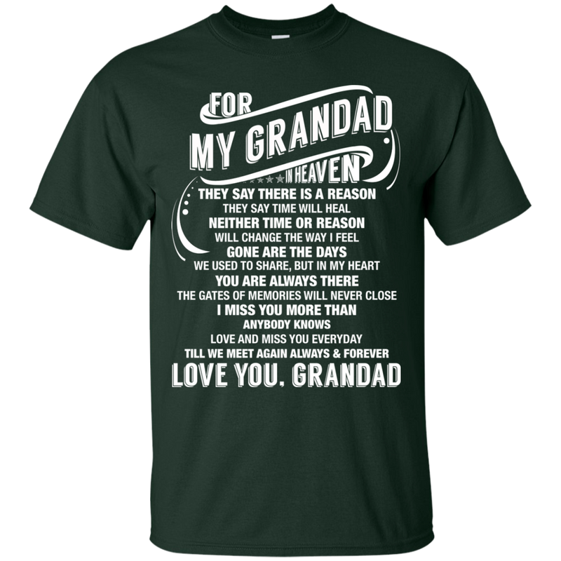 For My Grandad In Heaven T-shirt CustomCat