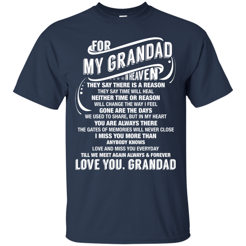 For My Grandad In Heaven T-shirt CustomCat