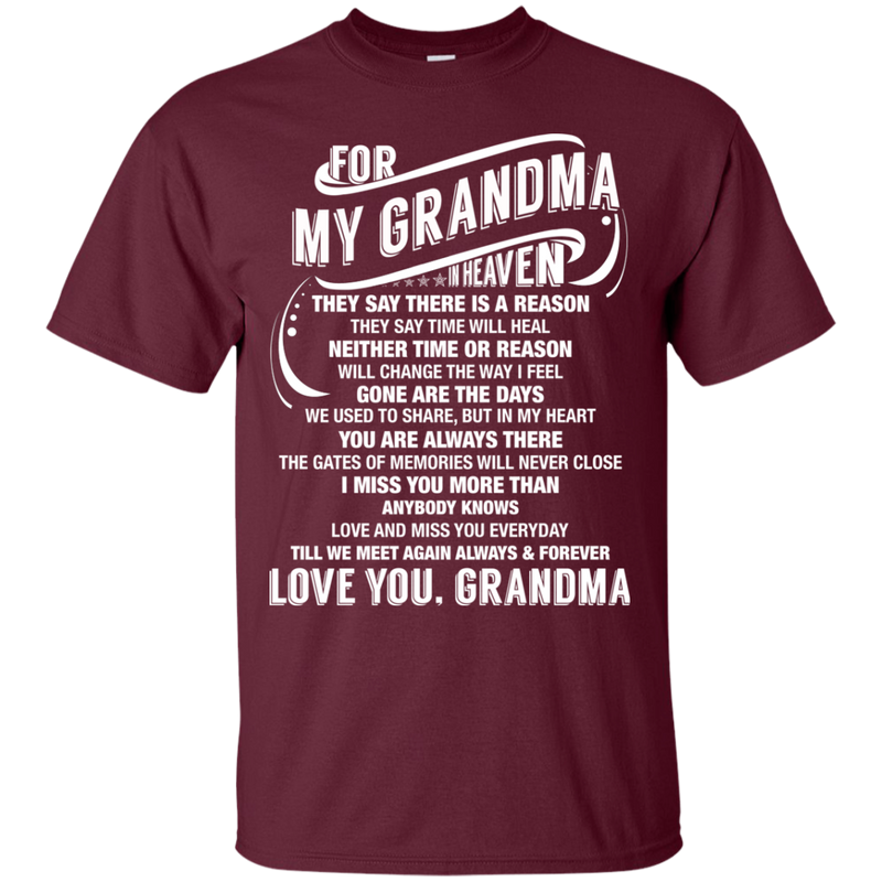 For My Grandma In Heaven T-shirt CustomCat