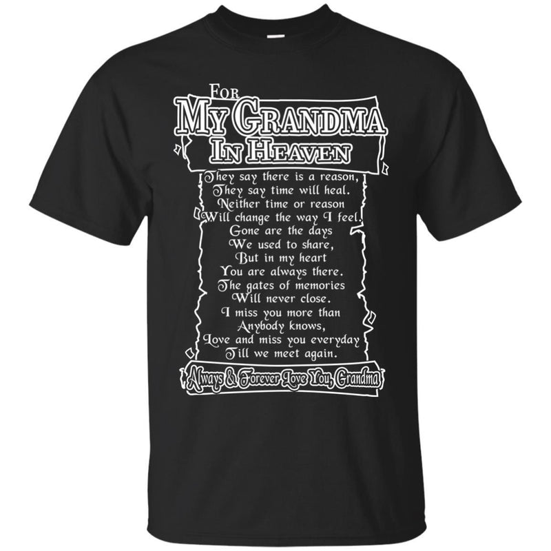 For My Grandma In Heaven T-shirts CustomCat