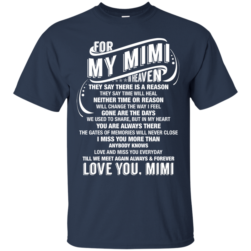 For My Mimi In Heaven T-shirts CustomCat