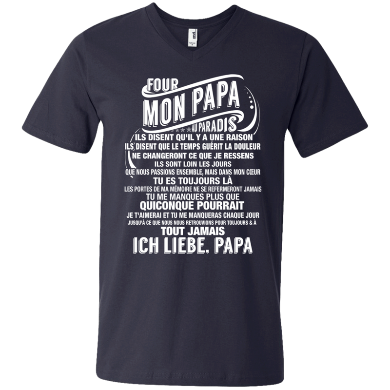 For My Papa In Heaven T-shirt For Father's Day CustomCat