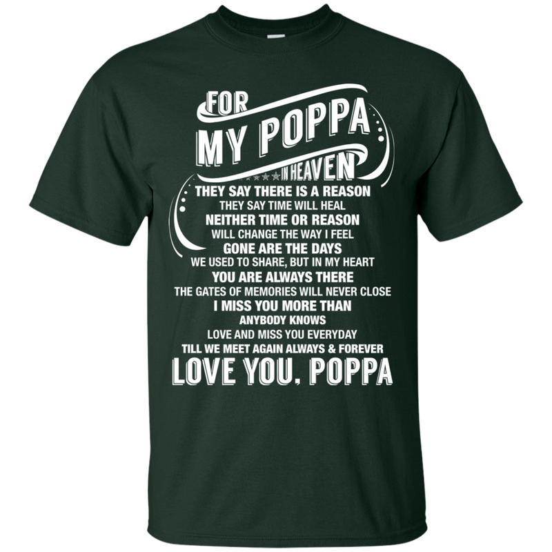 For My Poppa In heaven T-shirts CustomCat