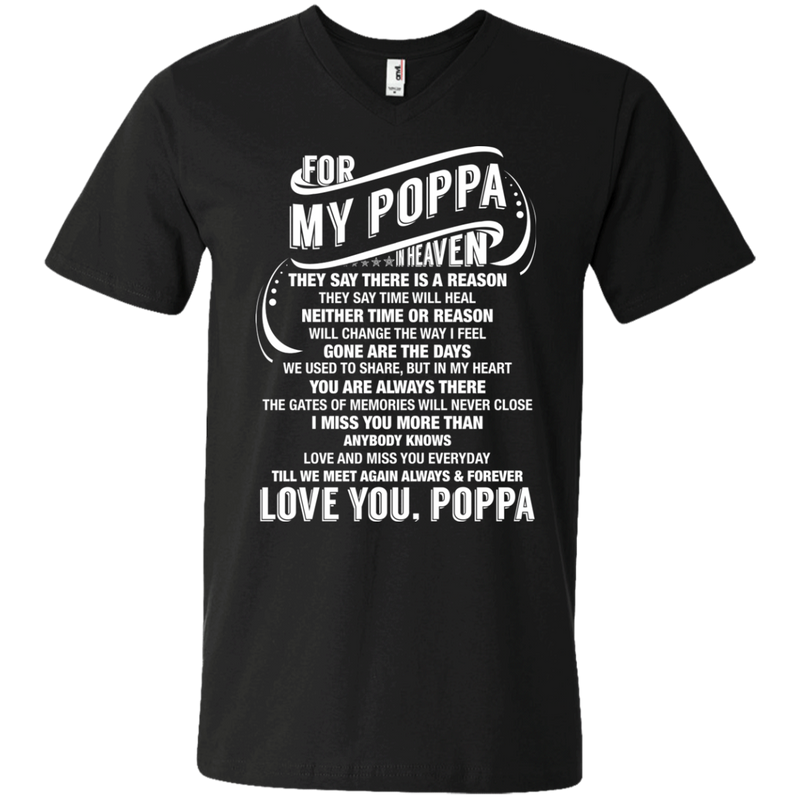 For My Poppa In heaven T-shirts CustomCat